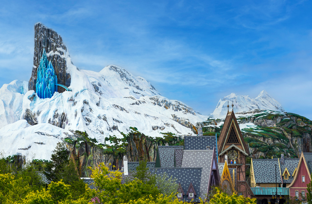 Elsa's castle sat above arendelle